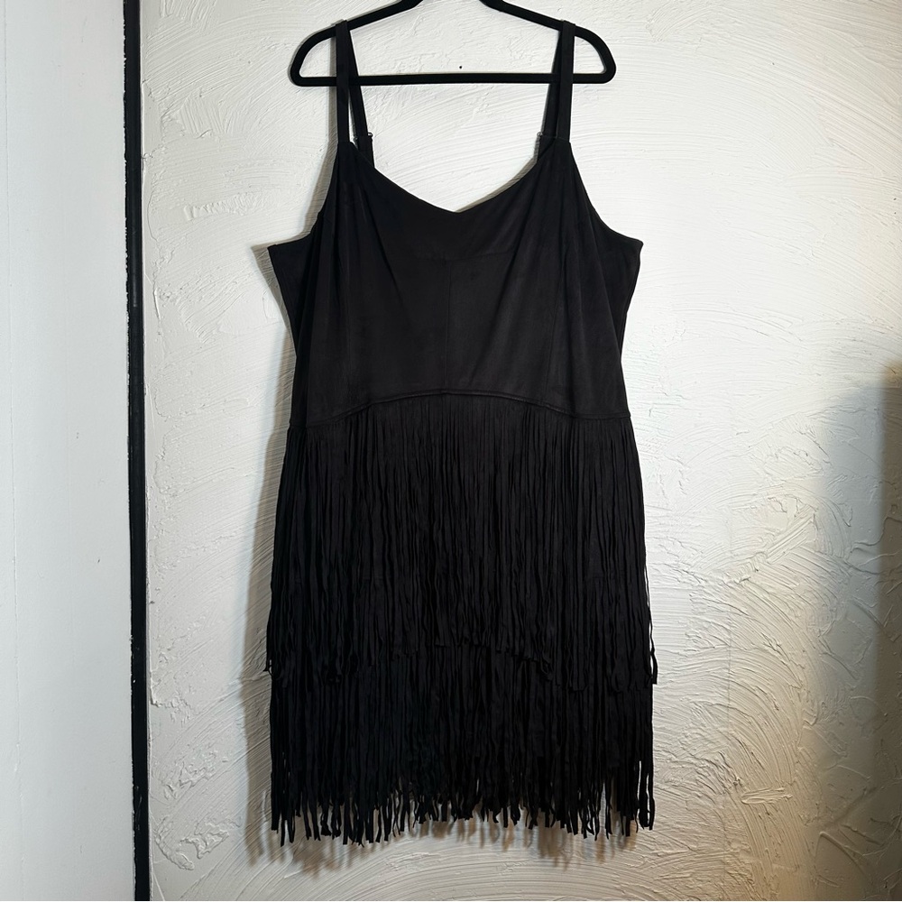 Jessica Simpson Black Fringe Mini Dress